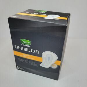 Depend SHIELDS Incontinent Pads for Men Light Absorbency 58 count Ultra Thin